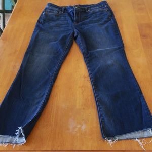 WHBM Flare Crop Jeans